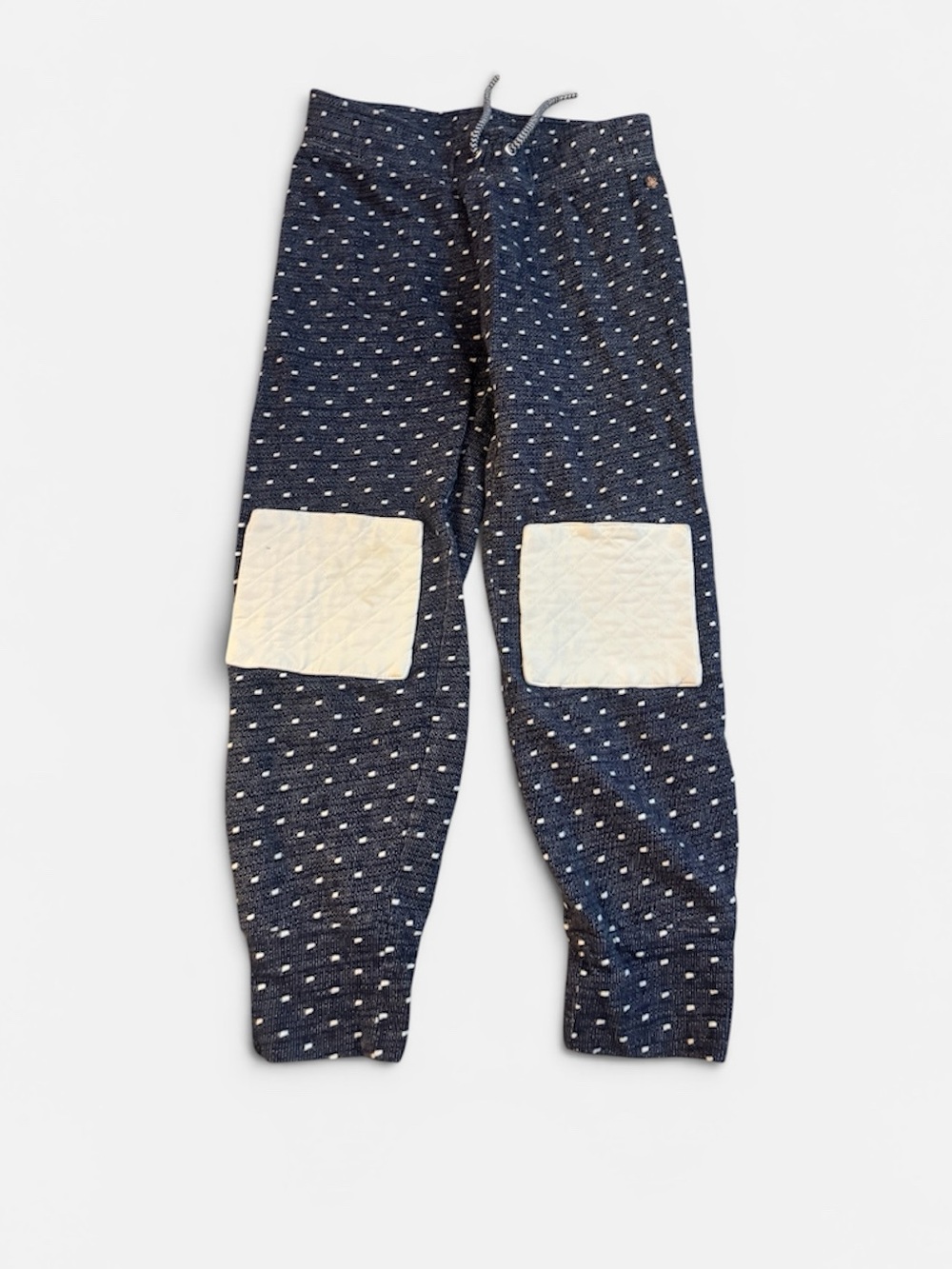 Matilda Jane Navy Joggers with Cream Knee Patches, Size 8, NWOT